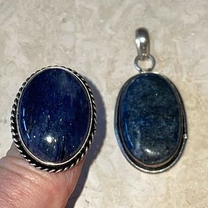 NWT Sodalite Pendant & Size 7 Ring